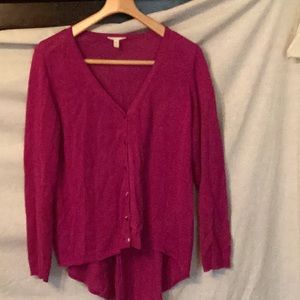 Eileen Fisher linen magenta cardigan